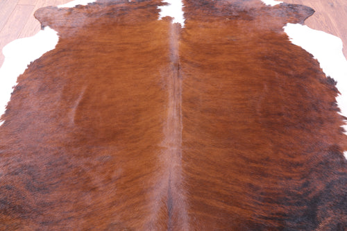 Brown & White Natural Cowhide Rug - XX-Large 8' 6