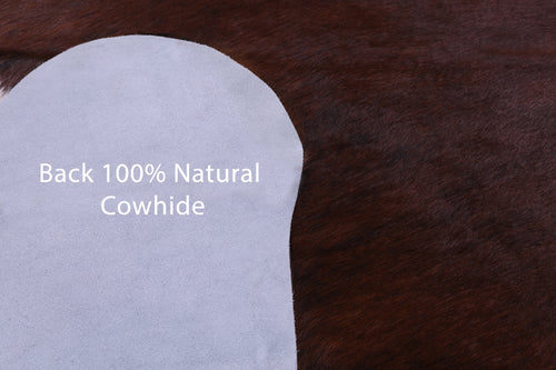 Brown & White Natural Cowhide Rug - XX-Large 8' 6