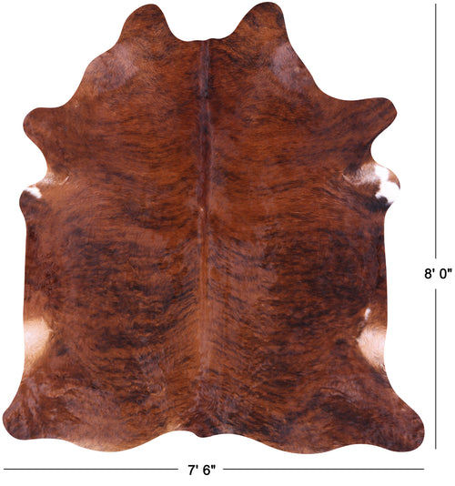 Brindle Natural Brown Cowhide Rug - XX-Large 8' 0