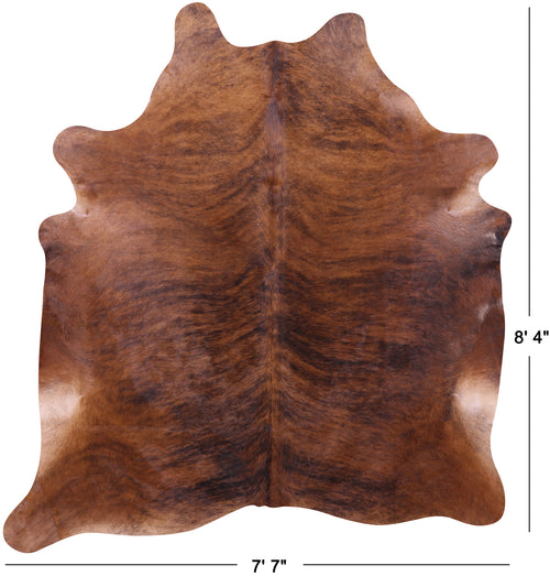 Brindle Natural Brown Cowhide Rug - XX-Large 8' 4