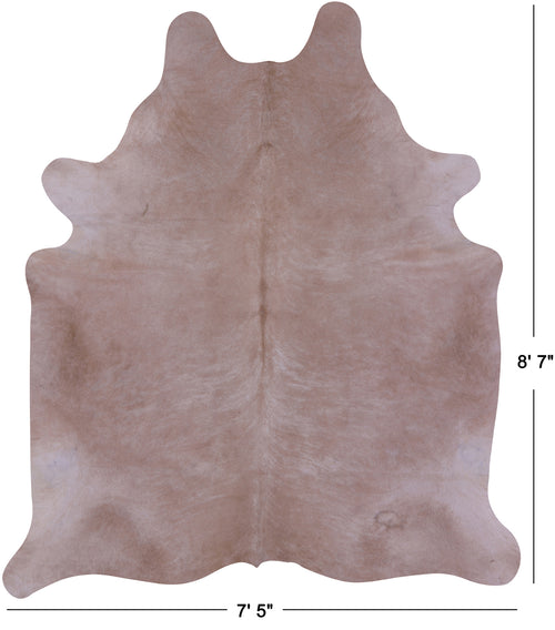Beige Natural Cowhide Rug - XX-Large 8' 7