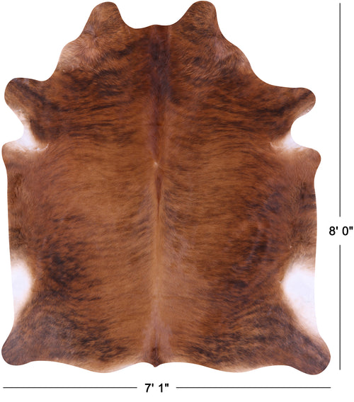 Brown Brindle Natural Cowhide Rug - XX-Large 8' 0