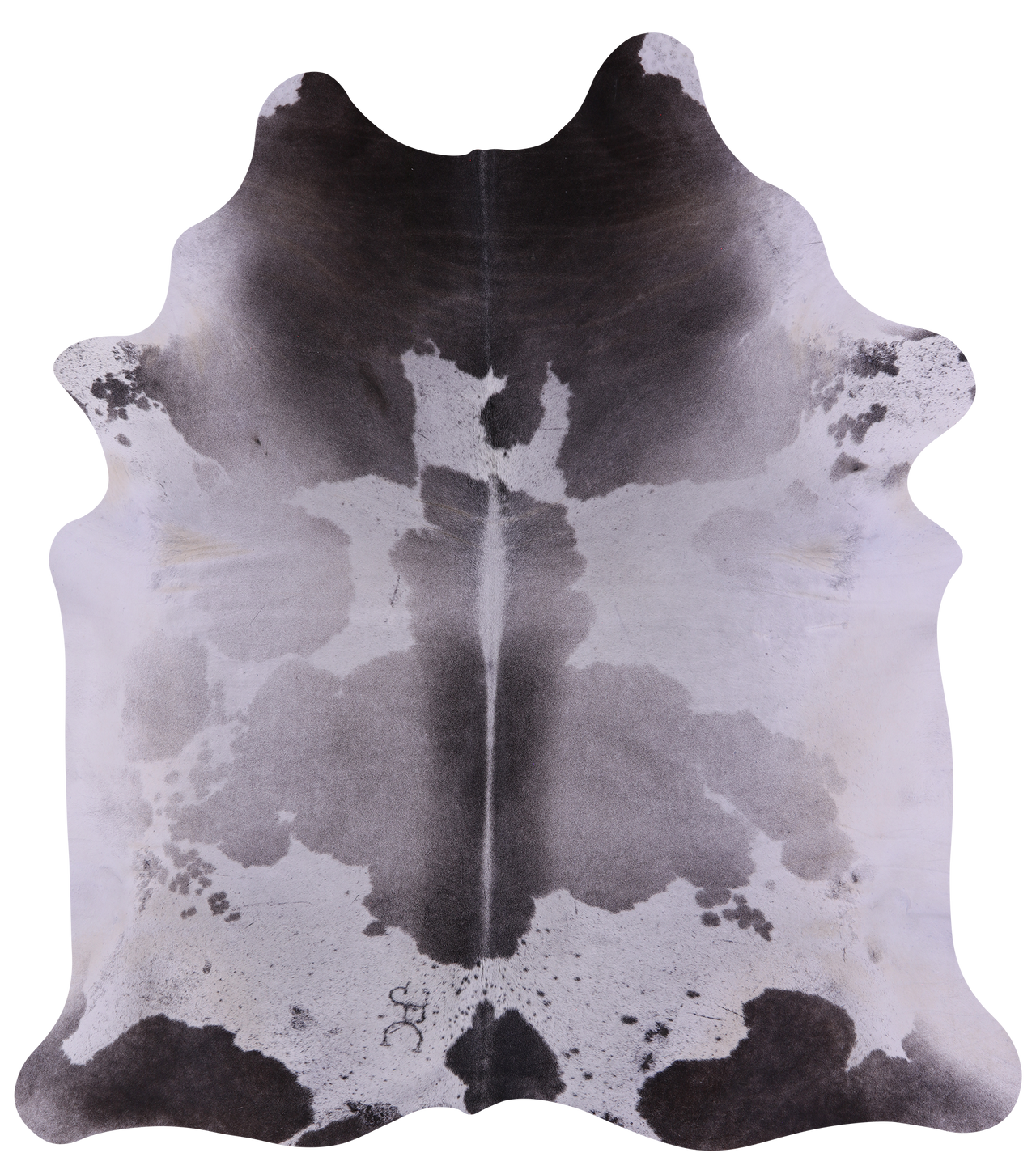 Grey & White Natural Cowhide Rug