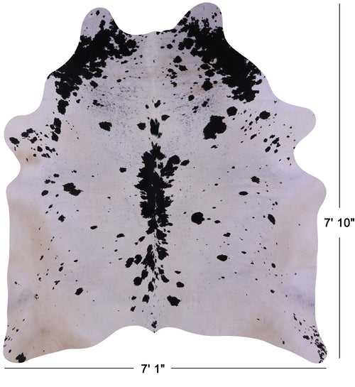 Black & White Natural Cowhide Rug - XX-Large 7' 10