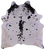 Black & White Natural Cowhide Rug - XX-Large 7' 10"H x 7' 1"W