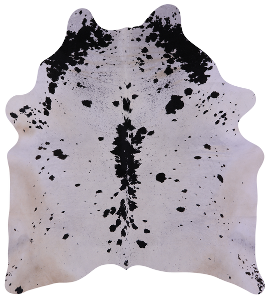 Black & White Natural Cowhide Rug - XX-Large 7' 10"H x 7' 1"W