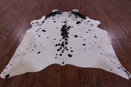Black & White Natural Cowhide Rug - XX-Large 7' 10