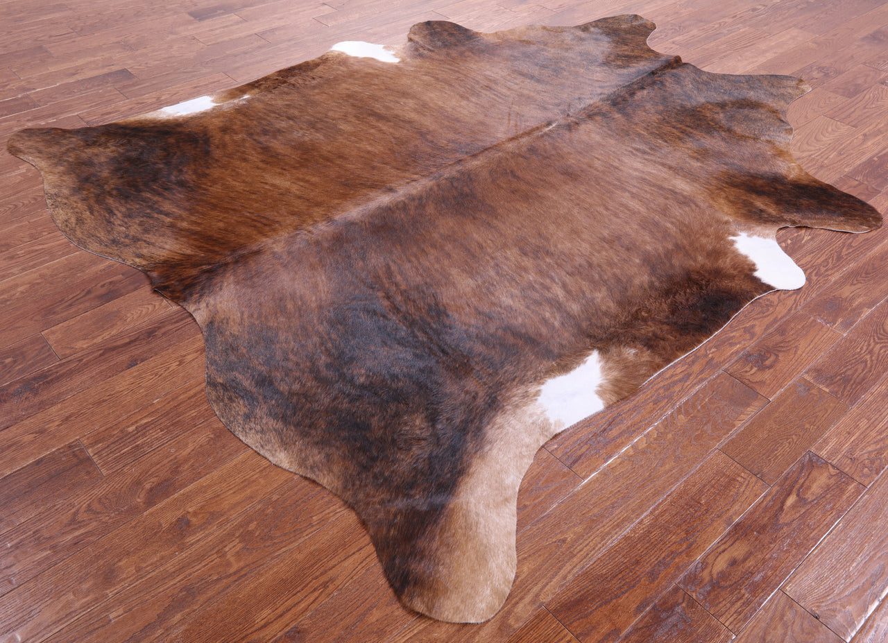 Brindle Natural Brown Cowhide Rug - XX-Large 8' 5"H x 7' 4"W