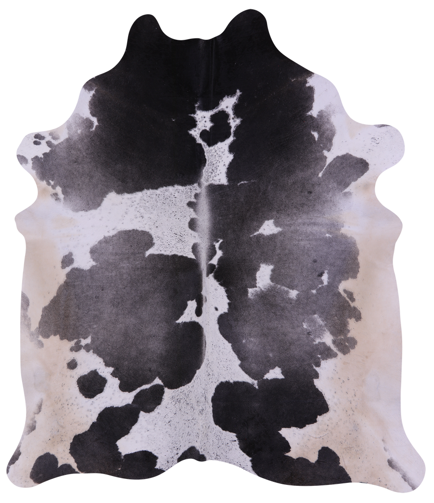 Grey & White Natural Cowhide Rug - XX-Large 8' 2"H x 7' 3"W