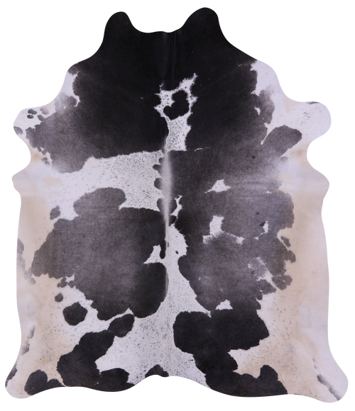Grey & White Natural Cowhide Rug - XX-Large 8' 2