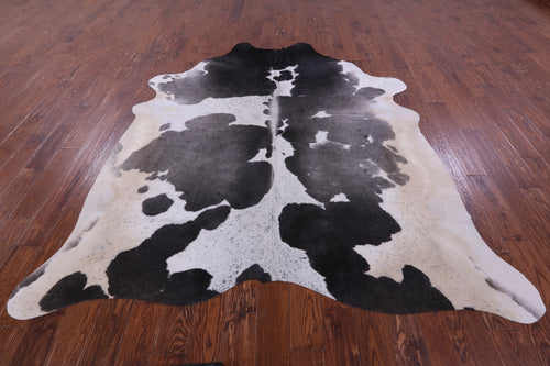 Grey & White Natural Cowhide Rug - XX-Large 8' 2