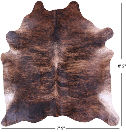 Brindle Natural Brown Cowhide Rug - XX-Large 8' 2
