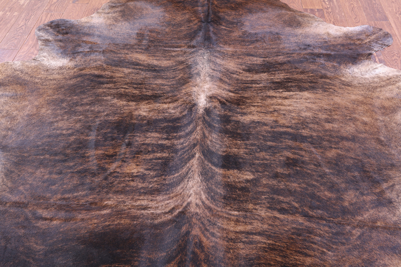Brindle Natural Brown Cowhide Rug - XX-Large 8' 2"H x 7' 9"W