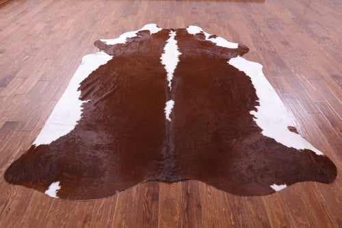 Brown & White Natural Cowhide Rug - XX-Large 9' 0