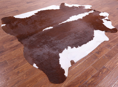 Brown & White Natural Cowhide Rug - XX-Large 9' 0