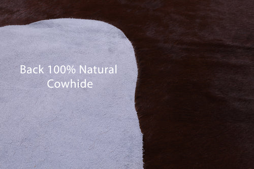 Brown & White Natural Cowhide Rug - XX-Large 9' 0