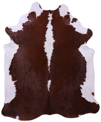Thumbnail for Brown & White Natural Cowhide Rug - XX-Large 9' 0