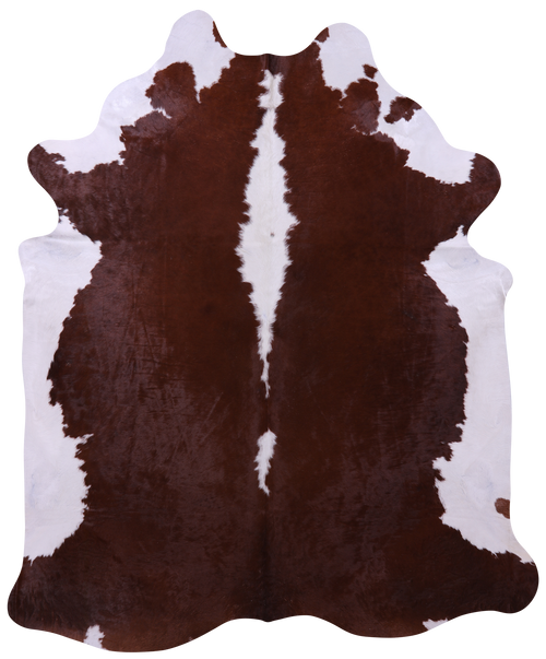Brown & White Natural Cowhide Rug - XX-Large 9' 0