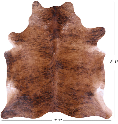 Brindle Natural Brown Cowhide Rug - XX-Large 8' 1
