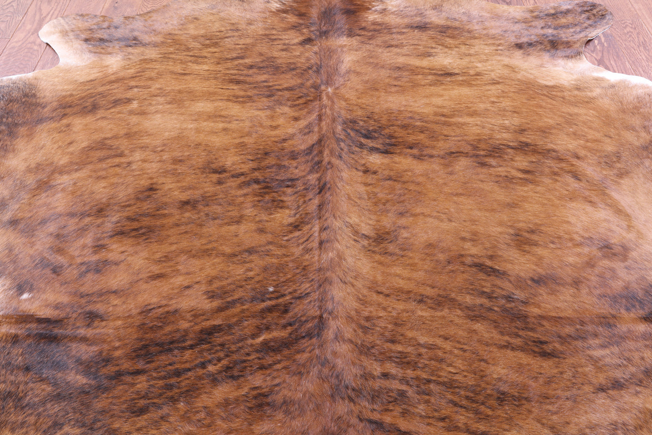 Brindle Natural Brown Cowhide Rug - XX-Large 8' 1"H x 7' 7"W