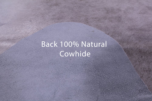 Grey & White Natural Cowhide Rug - XX-Large 8' 0