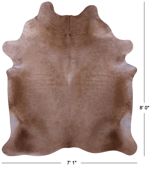 Light Brown Natural Cowhide Rug - XX-Large 8' 0