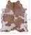 Brown & White Natural Cowhide Rug - XX-Large 8' 6"H x 7' 7"W
