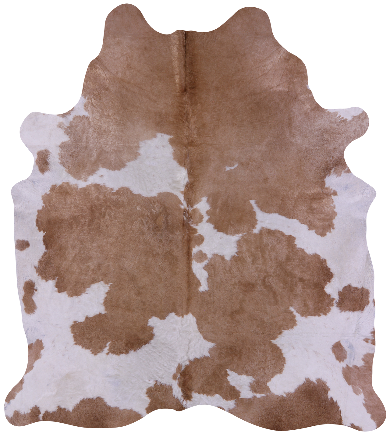 Brown & White Natural Cowhide Rug - XX-Large 8' 6"H x 7' 7"W