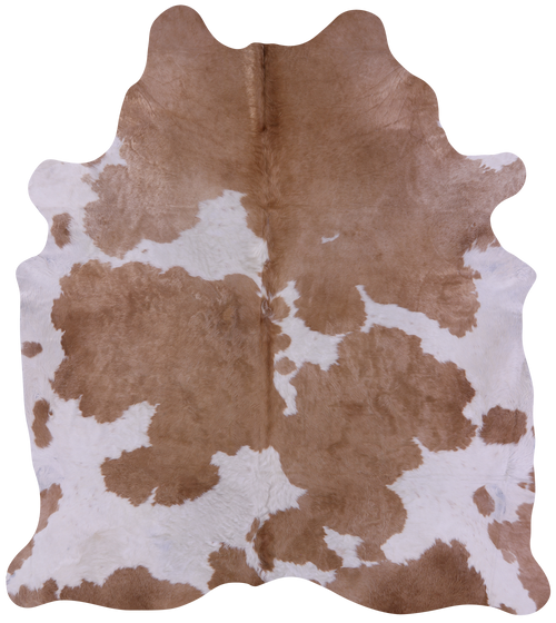 Brown & White Natural Cowhide Rug - XX-Large 8' 6