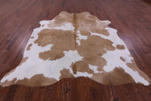 Brown & White Natural Cowhide Rug - XX-Large 8' 6