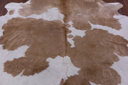 Brown & White Natural Cowhide Rug - XX-Large 8' 6