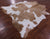 Brown & White Natural Cowhide Rug - XX-Large 8' 6"H x 7' 7"W