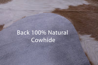 Thumbnail for Brown & White Natural Cowhide Rug - XX-Large 8' 6