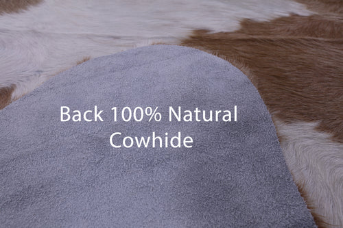 Brown & White Natural Cowhide Rug - XX-Large 8' 6