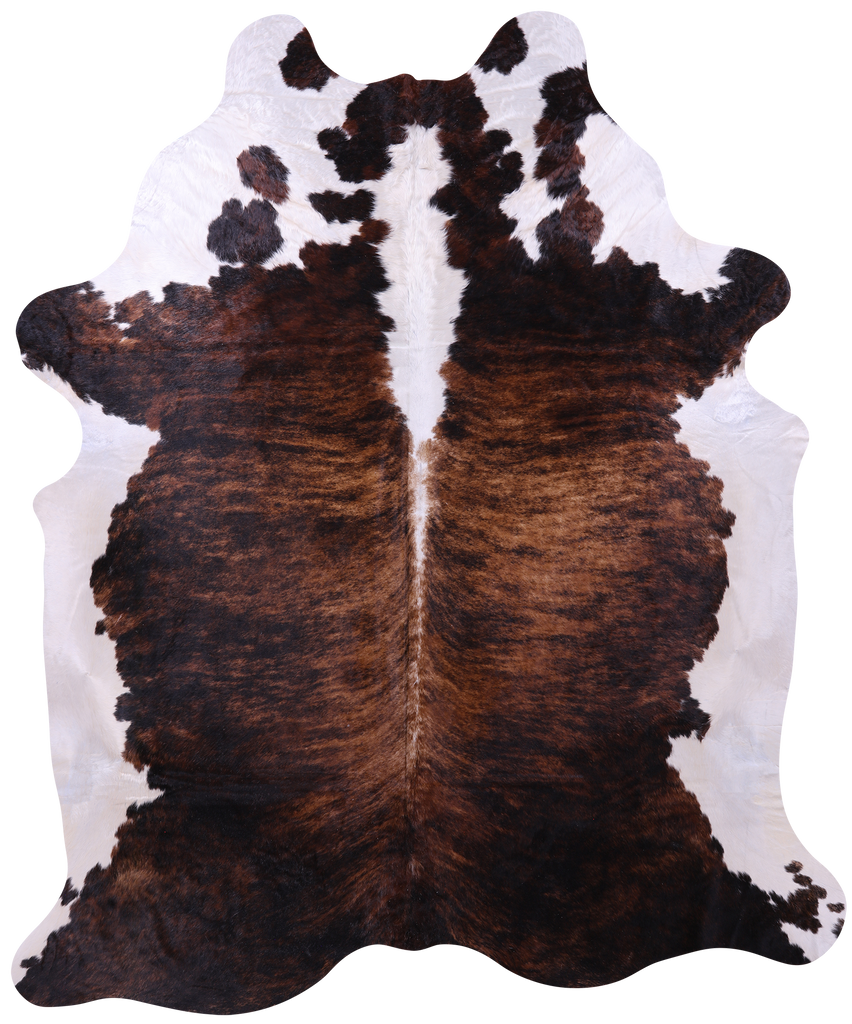 Dark Brindle Natural Cowhide Rug - XX-Large 8' 7"H x 7' 3"W