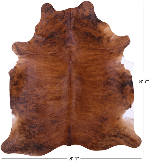 Brindle Natural Brown Cowhide Rug - XX-Large 8' 7