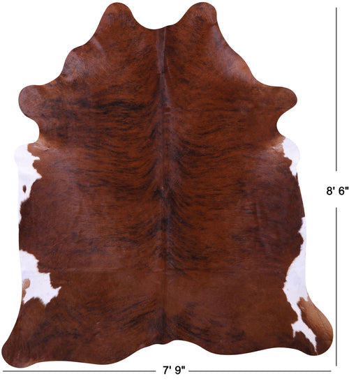 Brindle Natural Brown Cowhide Rug - XX-Large 8' 6