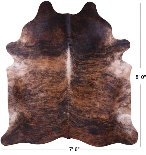 Brindle Natural Brown Cowhide Rug - XX-Large 8' 0