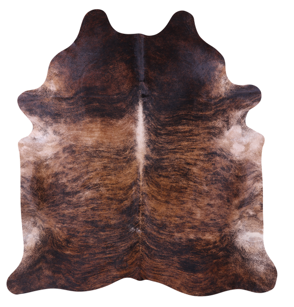 Brindle Natural Brown Cowhide Rug - XX-Large 8' 0"H x 7' 6"W