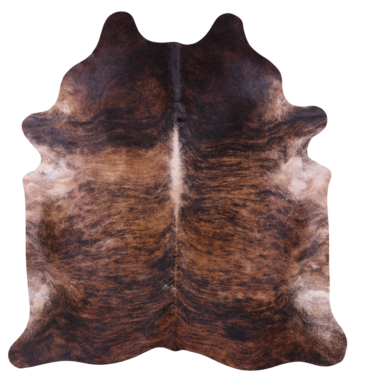 Brindle Natural Brown Cowhide Rug - XX-Large 8' 0"H x 7' 6"W