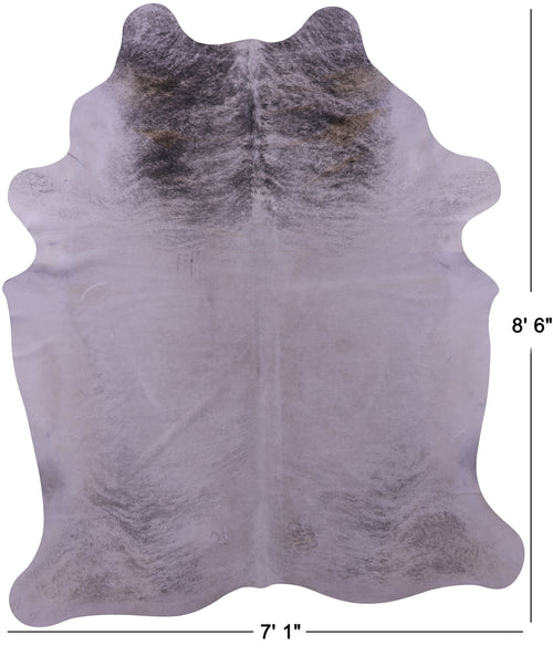 Grey Brindle Natural Cowhide Rug - XX-Large 8' 6