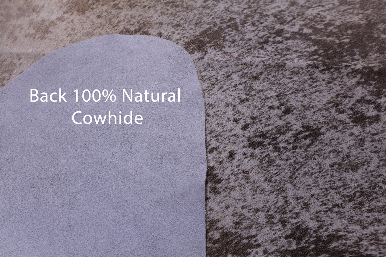 Brown Salt & Pepper Natural Cowhide Rug - XX-Large 8' 3"H x 7' 5"W
