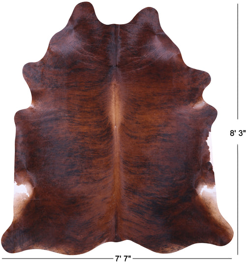 Brindle Natural Brown Cowhide Rug - XX-Large 8' 3