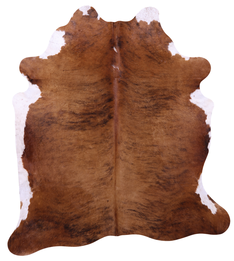 Light Brindle Natural Cowhide Rug - XX-Large 8' 7"H x 7' 8"W