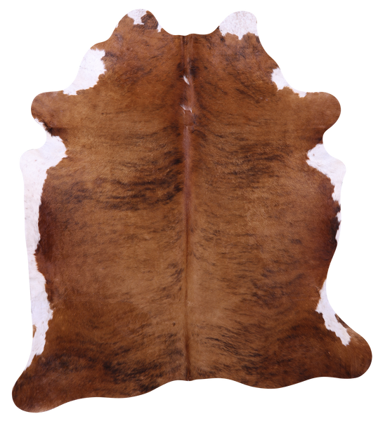 Light Brindle Natural Cowhide Rug - XX-Large 8' 7"H x 7' 8"W