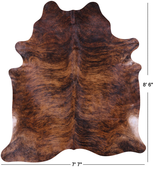 Brindle Natural Brown Cowhide Rug - XX-Large 8' 6