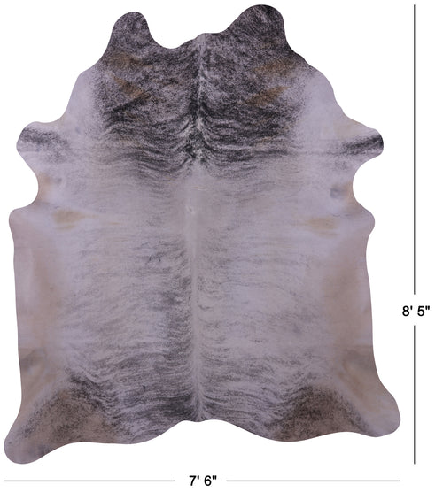 Grey Brindle Natural Cowhide Rug - XX-Large 8' 5