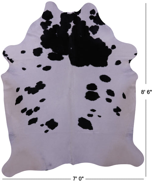 Black & White Natural Cowhide Rug - XX-Large 8' 6