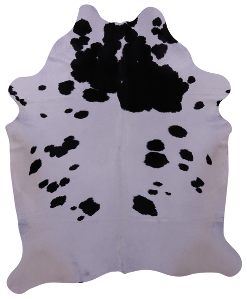 Black & White Natural Cowhide Rug - XX-Large 8' 6"H x 7' 0"W