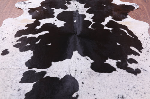 Black Salt & Pepper Natural Cowhide Rug - XX-Large 8' 7
